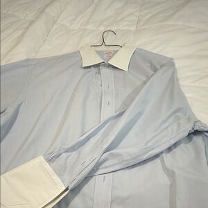 Brooks Brothers Sky Blue Dress Shirt with White Accents